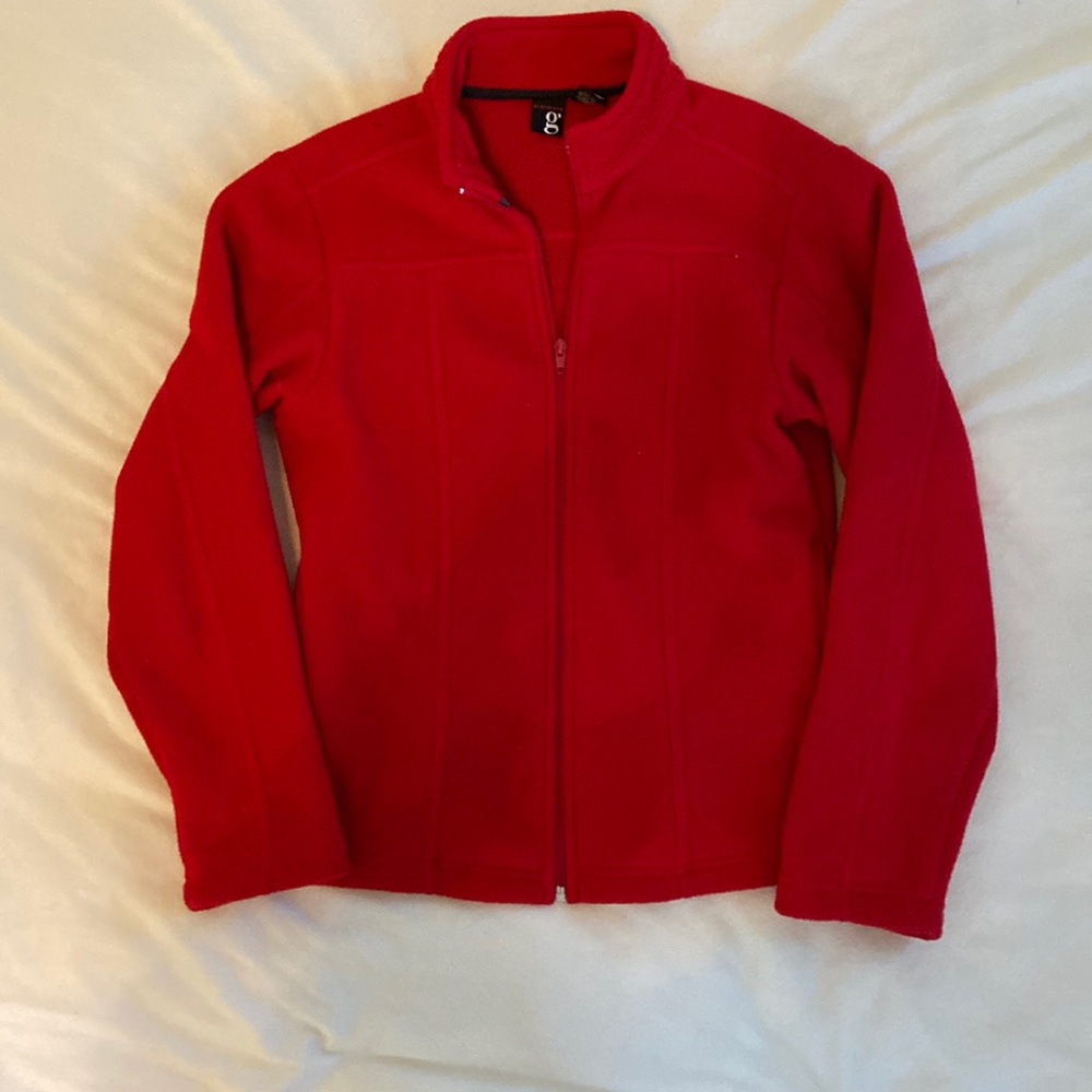 Red, Elements G, polar fleece jacket, size medium